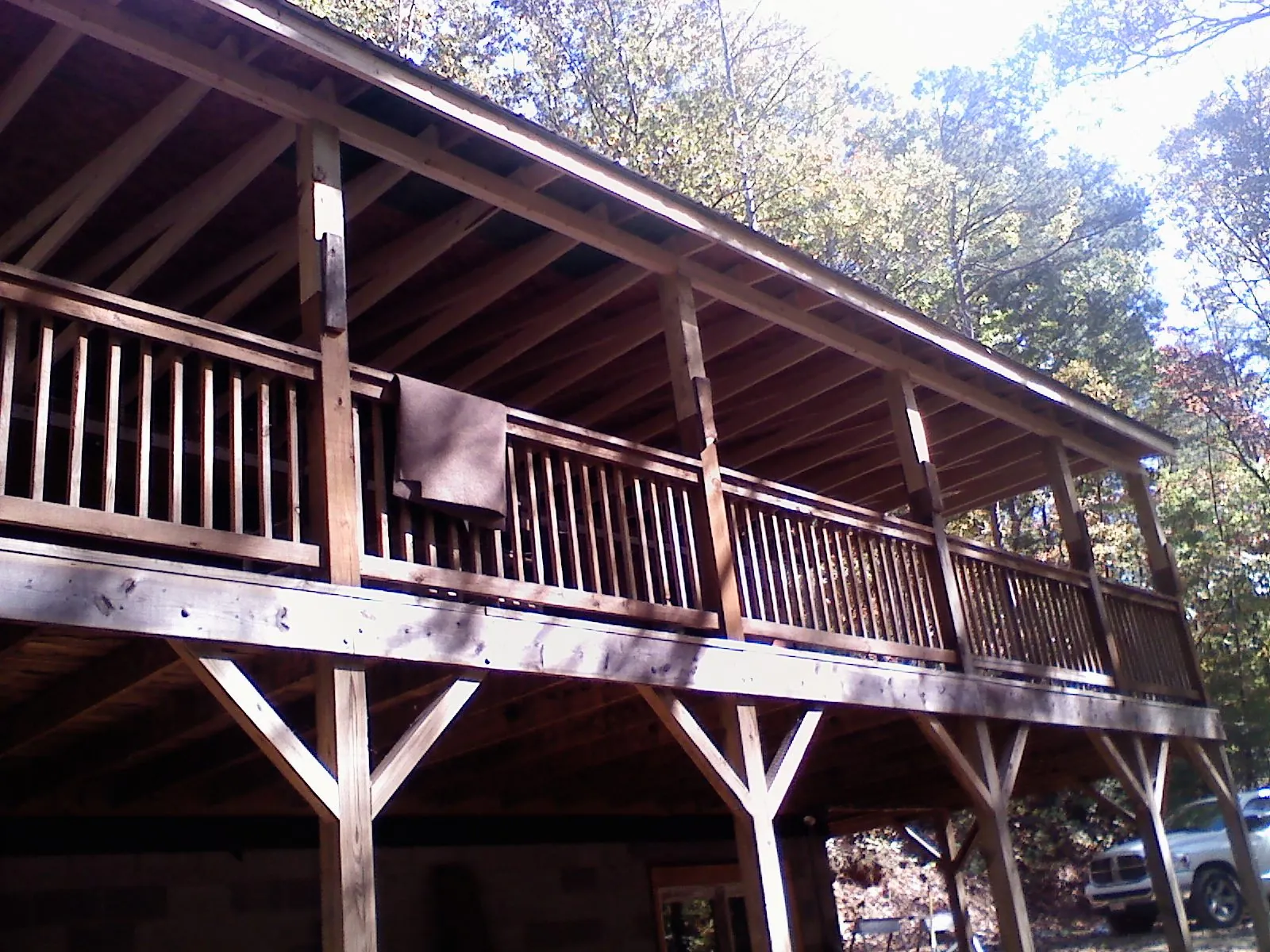 Timber framing under a new elevated porch and deck — Roof Leak Repair in Horsham by Roofing Brothers